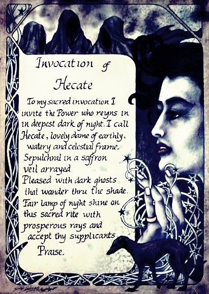 Invocation of Hecate [Hekate] Hecate Goddess, Wiccan Magic, Eclectic Witch, Wiccan Spell Book, Witchcraft Spell Books, Wicca Witchcraft, Wiccan Spells, Spells Witchcraft, Magic Spells