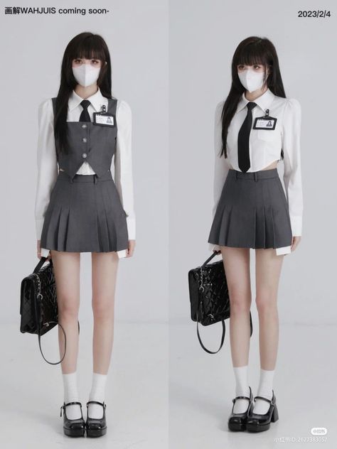 High School uniform para sua Dr Causual Outfits Korean, Japan Uniform Aesthetic, Mini Skirt Uniform, High School Outfits Uniform, Japanese Student Council Uniform, Japan High School Uniform Girl, Unique School Uniforms, School Aesthetic Outfits Uniform, School Uniform Styling