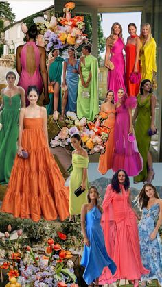 Bright Bridesmaid Dresses, Pastel Wedding Theme, Mix Match Bridesmaids, Wedding Dress Code, Outdoor Christmas Decoration Ideas, Outdoor Decoration Ideas, Beachy Wedding, Bridal Party Outfit, Dress Code Wedding