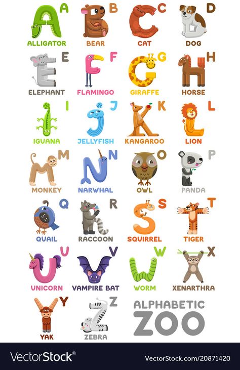 Alphabet Animal Letters Abc Crafts, Abc Animals Letters, Alphabet Animals Letters, Farm Animal Alphabet Letters, Letters As Animals, A-z Animals Alphabet Letters, Alphabet Animals Drawing, Abc Animal Letters, A To Z Alphabet Letters