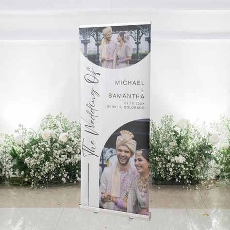 Wedding Banners, Standee Design, Unique Monogram, Winter Wedding Decorations, Retractable Banner, Modern Minimalist Wedding, Wedding Banner, Welcome To Our Wedding, Wedding Welcome Signs