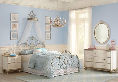 Disney Princess Enchanted Kingdom Iron 4 Pc Twin Panel Bedroom Cinderella Bedroom, Cinderella Room, Disney Princess Bedroom, Rooms To Go Kids, Teen Bedroom Sets, Casa Disney, Princess Bedrooms, Twin Bedroom Sets, Disney Bedrooms