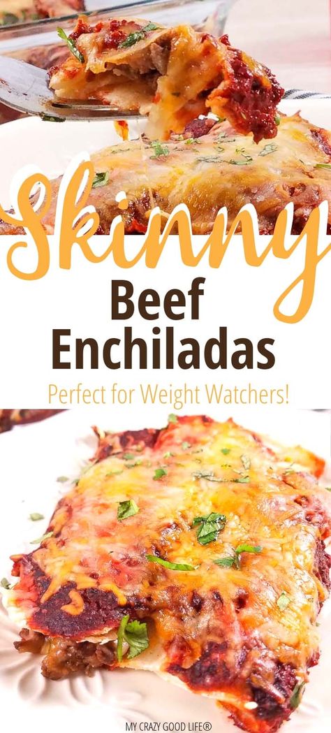 Authentic Enchilada Recipe, Weight Watchers Enchiladas, Homemade Red Sauce, Ground Beef Enchiladas, Beachbody Programs, Veal Recipes, Enchilada Recipe, Yummy Dishes, Healthy Beef