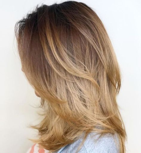 Layered Shoulder-Length Hair with Ombre Haircuts For Medium Length Hair Layered, Medium Length Layered Haircuts, Medium Brunette Hair, Shoulder Length Layered, Haircuts For Medium Length Hair, Medium Layered Haircuts, Hair Adviser, Medium Layered Hair, Medium Length Hair With Layers