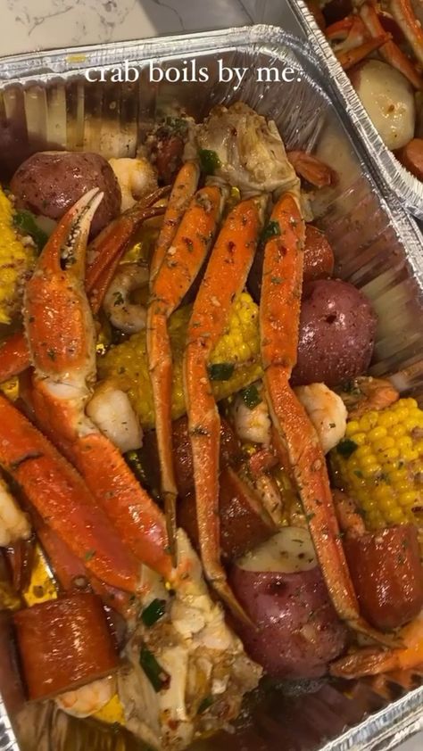 Easter Sunday crab boil 😋 | Soul food dinner, Cooking seafood, Crab recipes Dinner Plates Ideas, Boil Recipes Cajun, Seafood Boil Recipes Cajun, Seafood Ideas, Plates Ideas, Boil Recipes, Seafood Boil Recipes, Boiled Food, Crab Boil