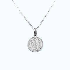 Monogram disc pendants are so fashion forward and on trend. They are cute and classic with a bit of edge. Each necklace features a round, textured disc with 3 dimensional personalized initials in monogram style on the inside. You can choose between 2 sizes; small or large depending on your preference. It is necklace that is truly made just for you! Silver Coin Necklace, Monogram Pendant, Silver Monogram, Love Pendant, Disc Pendant, Monogram Styles, Necklace Box, Silver Prices, Gold Price