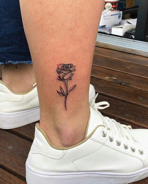 Small Tattoo For Leg, Tattoodo Ideas, 42 Tattoo, Small Rose Tattoo, Tattoo Master, Tasteful Tattoos, Dope Tattoos For Women, Stylist Tattoos, Cute Tattoos For Women