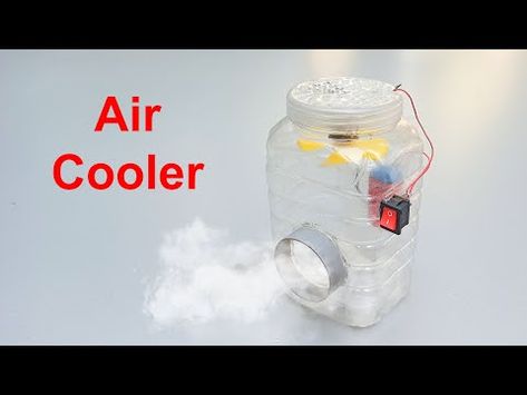 How to Make Air Cooler at Home, Easy Science Project at Home - YouTube Diy Air Cooler, Idea For Science Exhibition, Easy Robotics Projects For Kids, Chemistry Working Models Project, Easy Physics Projects, Ideas For Science Exhibition, Science Project Models Ideas, Science Exhibition Ideas For School, Chemistry Project Ideas