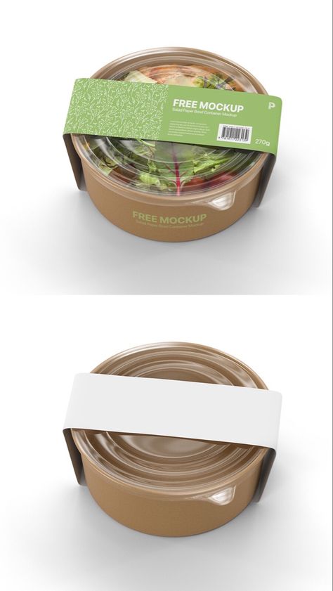 Box For Food Packaging Design, Food Mockup Packaging, Salad Packing Design, Food Container Packaging, Salad Packaging Ideas, To Go Food Packaging Ideas, Salad Bowl Packaging, Packaging Food Ideas, Paper Belt Design