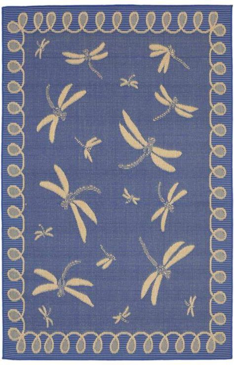 Liora Manne Terrace Dragonfly 39" x 59" Rug - Marine Tropical Area Rugs, Types Of Rugs, Sample Sale, Carpet Runner, Flat Weave Rug, Indoor Outdoor Area Rugs, Outdoor Rug, Outdoor Area Rugs, Rug Store