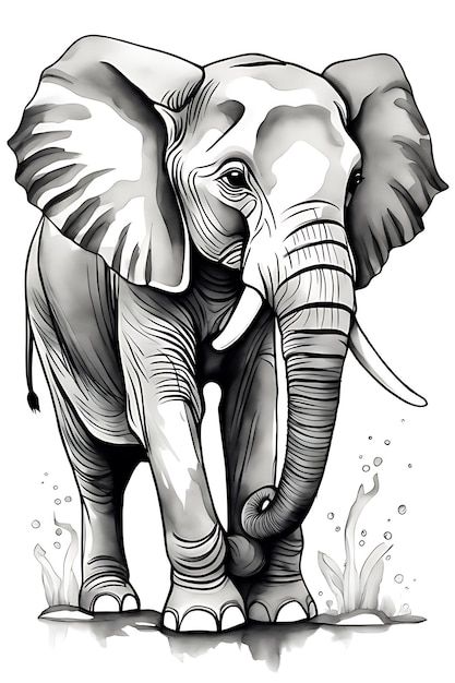 Elephant Face Drawing, Elephant Head Drawing, Sketch Elephant, Elephant Line Drawing, Easter Lilly, Hunting Drawings, Chest Tattoo Drawings, Elephant Coloring, Elephant Sketch