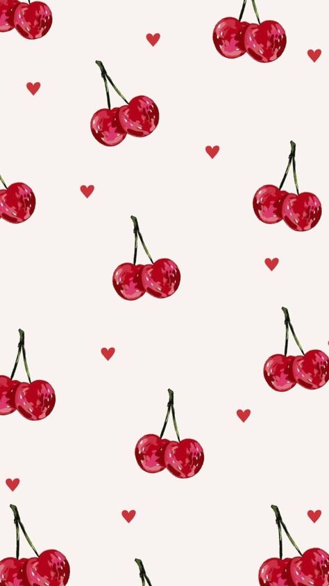 Aesthetic Wallpaper For Iphone, Cherry Wallpaper, Vertical Wallpaper, Valentines Wallpaper Iphone, Bow Wallpaper, Wallpaper Doodle, Iphone Wallpaper Pattern, Valentines Wallpaper, Iphone Wallpaper Photos