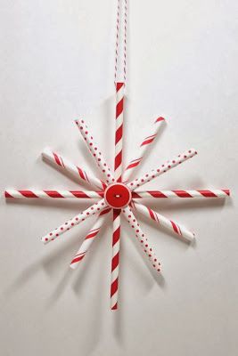 Paper Straws Crafts, Straw Crafts, It's Snowing, Kids Christmas Ornaments, Happy December, Christmas Ornaments Homemade, Christmas Ornament Crafts, Paper Straws, Homemade Christmas