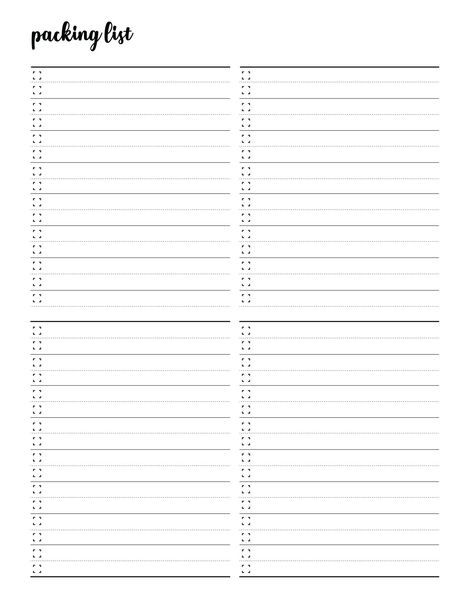 Blank Packing List Printable, Packing List Blank, Packing List Template Goodnotes, Printable Packing List Template, Vacation Packing List Template, Blank Packing List, Free Printable Packing List, Packing Template, Travel Packing List Template