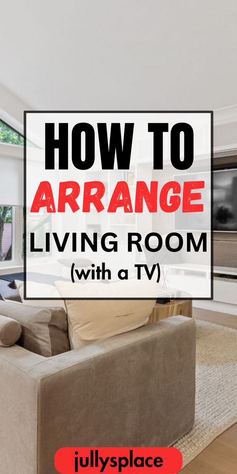 How to arrange living room How To Arrange Living Room, Awkward Living Room Layout, Room Arrangement Ideas, Sectional Living Room Layout, Apartment Living Room Layout, L Shaped Living Room, Rectangle Living Room, Family Room Layout, Furniture Placement Living Room