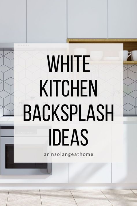 Kitchen Backsplash For White Kitchen, Kitchen Backsplash Off White Cabinets, Kitchen White Cabinet Backsplash, Backsplash For White Cabinets Kitchen, Backsplash For A Small Kitchen, White Ceramic Tile Backsplash Kitchen, Neutral Backsplash White Cabinets, Large White Tiles Kitchen Backsplash, Tile Backsplash For White Kitchen