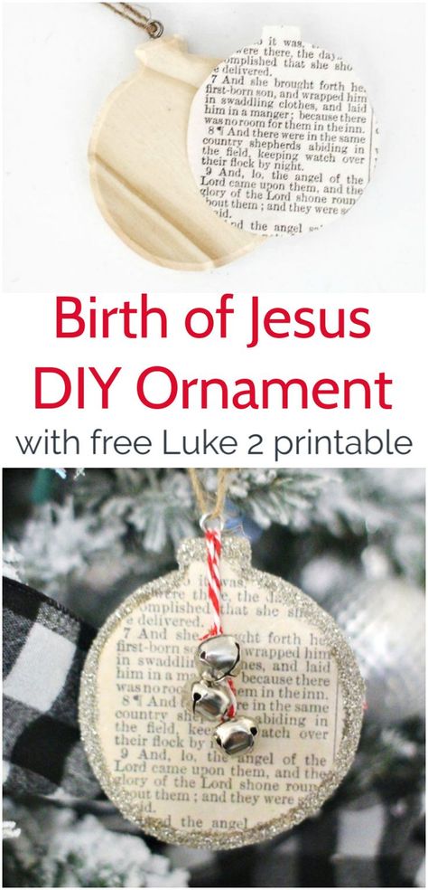 Christmas Church Crafts, Christian Christmas Crafts, Christmas Sunday School, Christ Christmas, The True Meaning Of Christmas, Birth Of Christ, Christ Centered Christmas, Diy Ornament, Diy Christmas Ornament