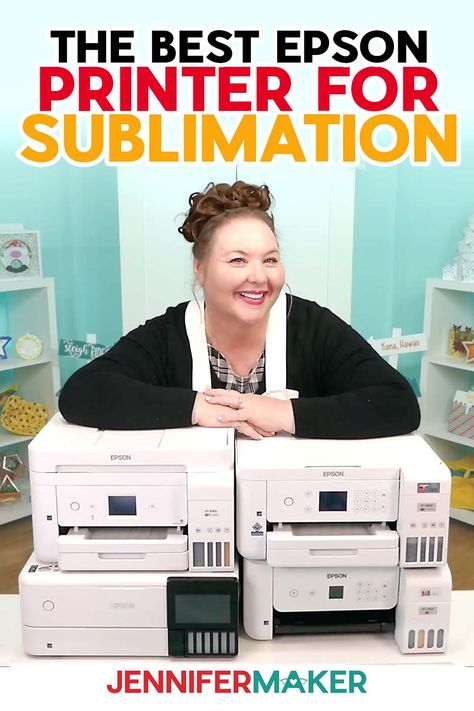 Learn what Epson printer for sublimation I recommend and why! Check out JenniferMaker's latest post to learn about the best Epson printer for sublimation. Epson Printer For Sublimation, Diy Earrings For Beginners, Printer For Sublimation, Epson Ecotank Printer, Paper Picture Frames, Jennifer Maker, Diy Shadow Box, Best Printers, Epson Printer