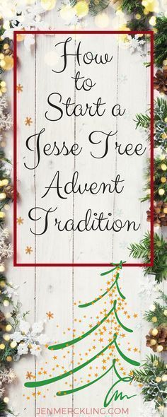 How to make a Jesse Tree! Countdown to Christmas with a Jesse Tree! Celebrate Advent with symbolic ornaments connected to daily scripture readings--start a new family tradition! Jesus Family Tree, Homeschool Christmas, Jesse Tree Advent, Tradition Christmas, Christmas Extravaganza, Family Tree Craft, Jesse Tree Ornaments, Catholic Christmas, Jesse Tree