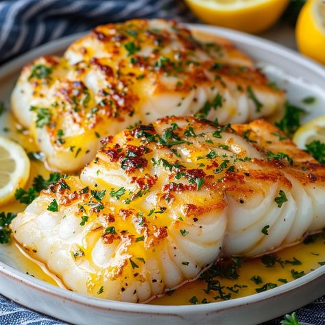 Discover how to make Lemon Butter Sautéed Cod, a simple yet elegant dish perfect for any occasion, with tips on cooking techniques. Cod Fish Recipes, Fish Dinner Recipes, Cod Recipes, Fish Recipes Healthy, Fish Dinner, Two Fish, Lemon Butter, Seafood Dinner, Fish Dishes