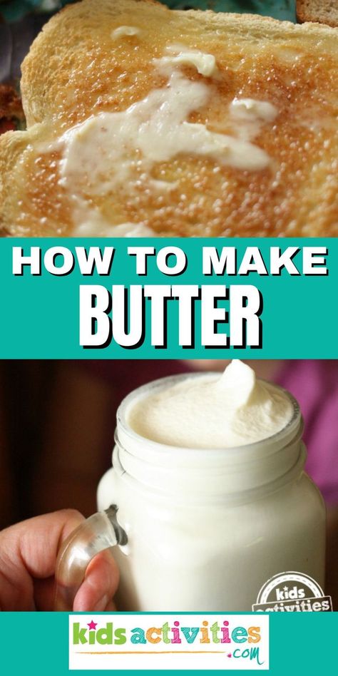 Want to learn how to make butter? It’s so simple and easy to do. This homemade churn butter activity is a classic idea for making butter in the classroom or at home. Making homemade butter is a fun learning activity for kids of all ages. Homemade butter is budget-friendly and only requires 2-3 ingredients and no special equipment. Learning how to make butter is a fun life skill to learn whether you’re at home or in the classroom. Easy Homemade Butter, How To Make Home Made Butter, How To Make Butter, Making Your Own Butter, Making Butter With Preschoolers, Homemade Butter With Hand Mixer, Make Butter At Home, Dairy Snacks, Diy Butter