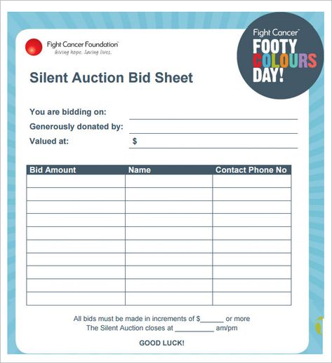 silent auction bid sheet template pdf download Silent Auction Forms Free, Quarter Auction, Silent Auction Donations, Silent Auction Bid Sheets, Basket Raffle, Auction Donations, Fundraiser Baskets, Fundraising Letter, Team Table