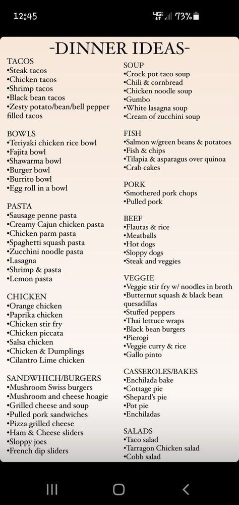 Dinner List Ideas Menu Planning, Meal Planning Menus, Family Meal Planning, Easy Healthy Meal Prep, Healthy Meal Prep, Meal Plans, Meals For The Week, The Menu, Diy Food Recipes