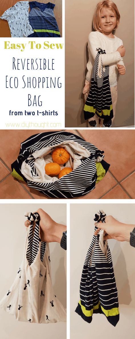 T Shirt Upcycle Ideas, Tshirt Bag Pattern, Shopping Bags Diy, Eco Friendly Shopping Bags, Upcycle Tshirt, Tshirt Bag, Old T Shirts, Reusable Shopping Bags, One Bag