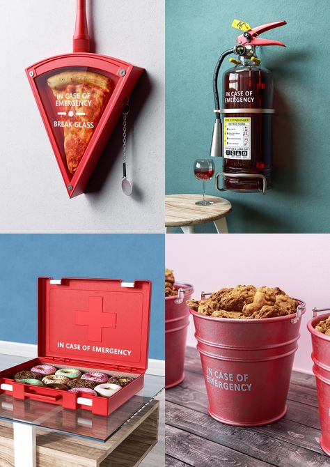 Emergency Equipment, Guerilla Marketing, Food Packaging Design, Creative Packaging Design, Creative Packaging, Creative Ads, In Case Of Emergency, Art Series, Ads Creative