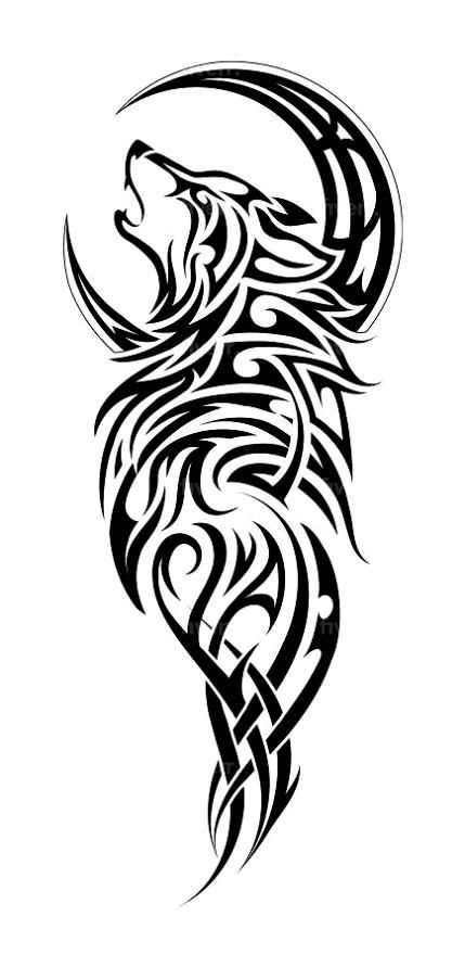 Wolf Tattoo On Arm, One Color Tattoo, Masculine Drawing, Tattoos With Color, Sleeve Drawing, Celtic Wolf Tattoo, Wolf Stencil, Trible Tattoos, Wolf Symbol