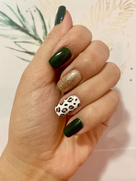 Green And Leopard Nails, Green Cheetah Nails, Green And Gold Leopard Nails, Green Leopard Nails, Dark Green Leopard Nails, Green With Cheetah Print Nails, Gold Leopard Nails, Mint Green Cheetah Print Nails, Gel Nail Removal