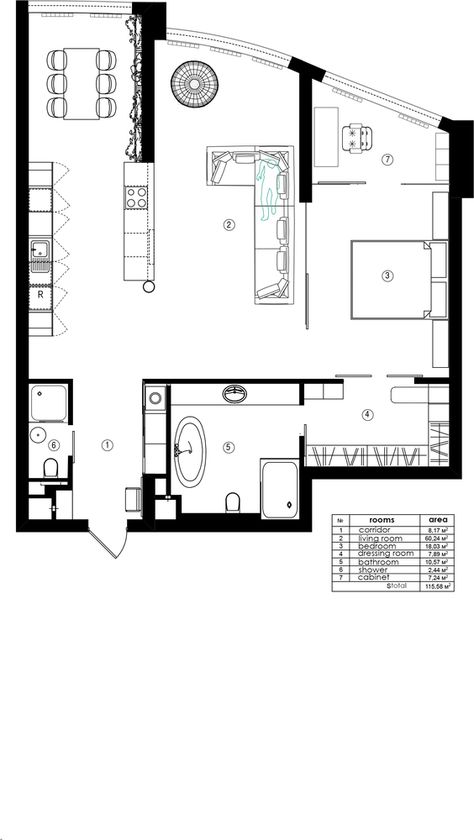 Loft in Kyiv,Floor Plan Industrial Condo, Simple Ranch House Plans, Loft Style Homes, Ranch House Remodel, Warehouse Living, House Plan With Loft, Free House Plans, House Loft, Garage House Plans