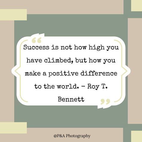 ✨ Quote of the Month ✨ "Success is not how high you have climbed, but how you make a positive difference to the world." – Ro T. Bennett 🌍 This month, let’s measure our success by the positive impact we make on the lives around us. It's not just about reaching the top; it's about lifting others as we rise. 🌱💪 Let's embrace every opportunity to spread kindness, create meaningful connections, and leave the world a little better than we found it. 🌟 __________ #QuoteOfTheMonth #PositiveImpact ... Quote Of The Month, Monthly Quotes, Kindness Matters, Meaningful Connections, Spread Kindness, Family Gathering, To The World, Climbing, In This Moment