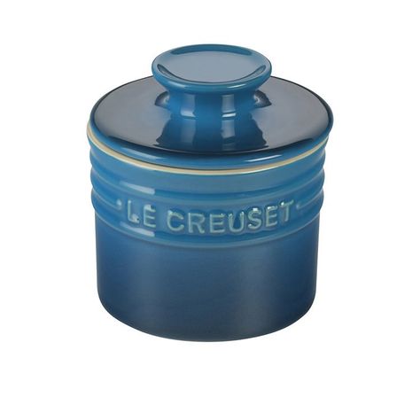 Le Creuset Butter Bell Marseille Blue - Fast Shipping Butter Storage, Glass Kitchen Canisters, Cleaning Organization, Butter Bell, Enameled Cast Iron Cookware, Butter Crock, Porta Shampoo, Le Creuset Stoneware, Treat Jars