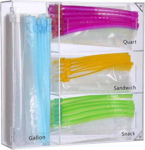 Sandwich Bag Storage Ideas, Ziplock Bag Storage Organizing Ideas Diy, Diy Ziplock Bag Storage, Foil And Ziplock Bag Storage, Diy Sandwich Bag Organizer, Ziplock Bag Storage Organizing Ideas, Diy Ziplock Bag Organizer, Reusable Ziplock Bag Storage, Ziploc Storage