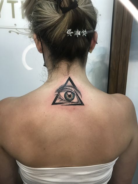 Eye Of Providence Tattoo, Providence Tattoo, Eye Of Providence, Deathly Hallows Tattoo, Back Tattoo, Triangle Tattoo, Tattoos, Quick Saves