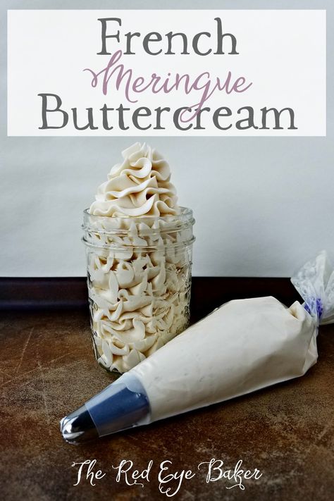 Mock Meringue Buttercream, Funky Batter Buttercream Recipe, Funky Buttercream, French Meringue Buttercream Recipe, Meringue Powder Buttercream, French Buttercream Frosting Recipe, French Meringue Buttercream, French Buttercream Frosting, Homemade Cake Frosting