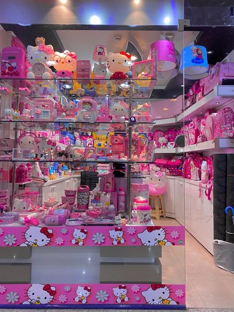 Hello Kitty Store Aesthetic, Sanrio House, Cutecore Room, Hello Kitty Store, Marriage Challenge, Hello Kitty Decorations, Hello Kitty Shop, Kawaii Store, Sanrio Store