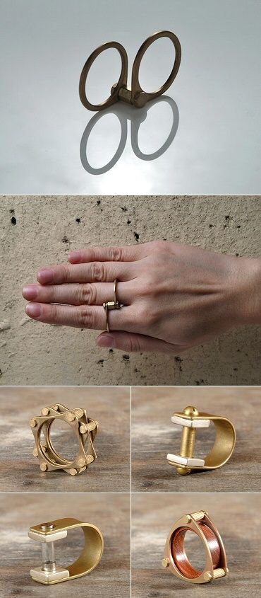 March 2015 | The Carrotbox modern jewellery blog and shop — obsessed with rings Kinetic Ring, Rivet Jewelry, Fidget Jewelry, Kinetic Jewelry, Deconstructivism, Satya Jewelry, Functional Jewelry, Tube Necklace, Industrial Jewelry