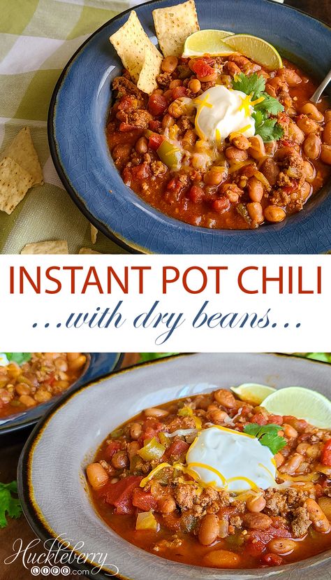 Chili Beans Instant Pot Recipe, Instapot Chili With Dry Beans, Instapot Chili Recipes Dry Beans, Instant Pot Chili Recipe Dry Beans, Instant Pot Chili Dry Beans, Chili Beans Instant Pot, Pressure Cooker Chilli, Chili Recipe With Dry Beans, Chili With Dry Beans