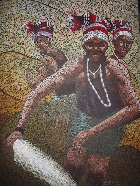 Igbo Dancers by Abubaker Nurudeen Tribes Of The World, Beautiful Moon, African Masks, African History, African Culture, People Of The World, Black Wallpaper, African Art, Black Art