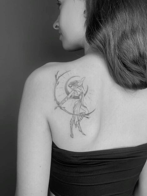 Artemis Statue Tattoo, Artemis And Apollo Tattoo, Apollo Tattoo, Artemis Tattoo, Athena Tattoo, Artemis Goddess, Statue Tattoo, Cute Tats, Faith Tattoo