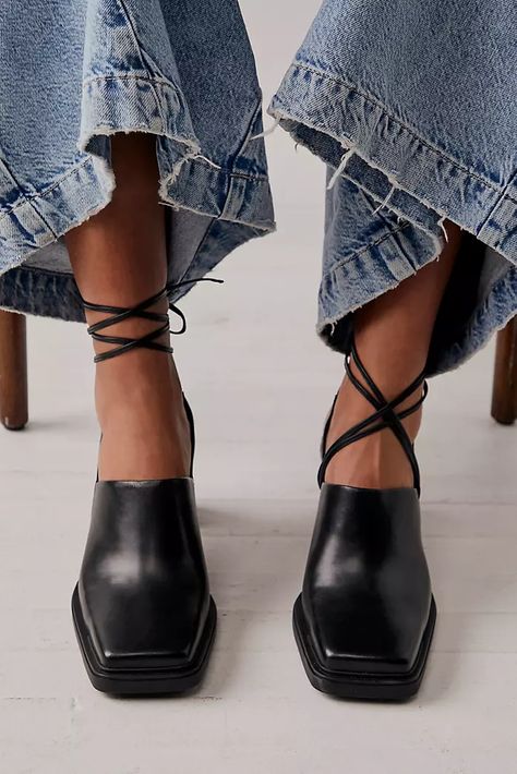 High Heels, Clogs, Wedges & Platforms for Women | Free People Vagabond Edwina, Edgy Heels, Clogs Outfit, Androgynous Style, Mule Heels, Saddle Shoes, Heels Platform, Stunning Shoes, Clog Heels