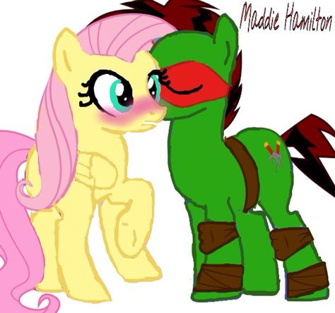 By Maddie Hamilton. Flutteraph, Raph and Fluttershy Discord X Fluttershy Human, Tree Hugger And Fluttershy, Mlp Fluttershy X Discord, Fluttershy With Animals, Fluttershy And Treehugger, Does Your Mother Know, Mina Ashido, Tmnt Art, Childhood Movies