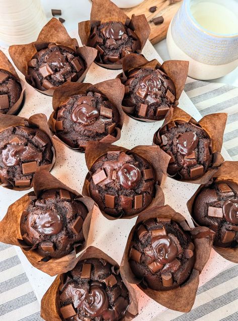 Olympic Chocolate Muffins Chocolate Filled Muffins, Olympic Muffin Recipe, Olympics Chocolate Muffins, Olympic Chocolate Muffin Recipe, Olympics Muffin, Olympic Chocolate Muffin, Olympic Muffins, Chocolate Muffins Recipe, Ganache Filling