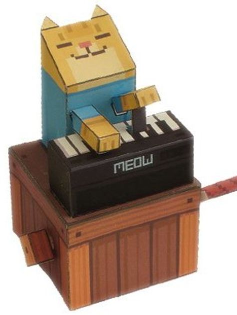 Papercraft Keyboard Cat Keyboard Cat, Cats Meowing, Paper Toys Template, Paper Toy, Paper Animals, 3d Paper Crafts, Advent Calendars, Animal Masks, Cat Crafts