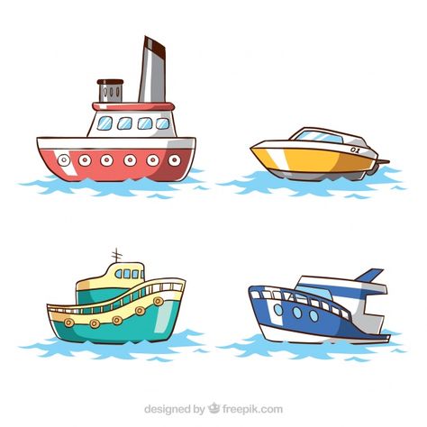 Ship Design Boat, Ship Doodle, Boats Illustration, Boat Colors, Paper Hearts Origami, Ship Illustration, Boat Icon, Nautical Classroom, Boat Cartoon