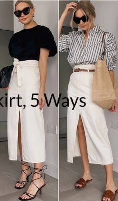 Lydia Tomlinson, Mango Skirts, Rok Outfit, Chique Outfit, Elegante Casual, Mode Casual, Charles Keith, Casual Chic Outfit, Casual Work Outfits