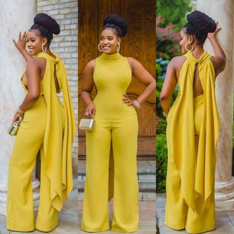 Nyc Summer Fashion 2023, Classy Jumpsuit Outfits Wedding, Jump Suites Outfit, Jumpsuits Classy, Yellow Outfits, Party Jumpsuit, Women Jumpsuit, Wide Leg Romper, Wedding Jumpsuit