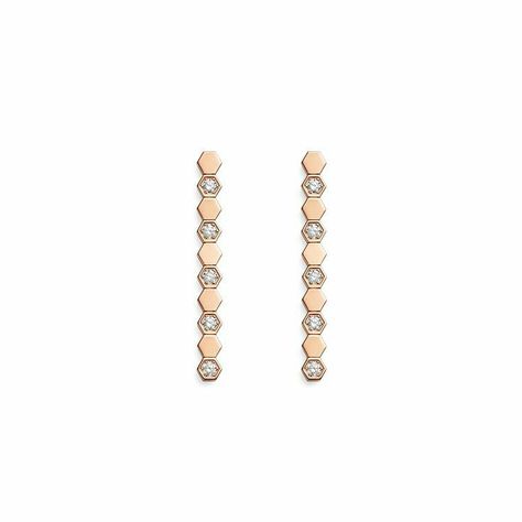 Chaumet Bee My Love, Imperial Symbol, Pave Diamond Earrings, Gold Bee, Gold Jewelry Earrings, Love Rose, Engraved Items, Rose Gold Diamonds, Rose Gold Earrings